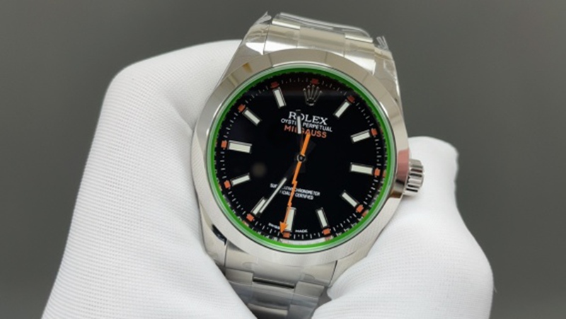 Best Edition with 3131 Automatic Movement Rolex MILGAUSS Series 40mm Steel Belt Black Watch